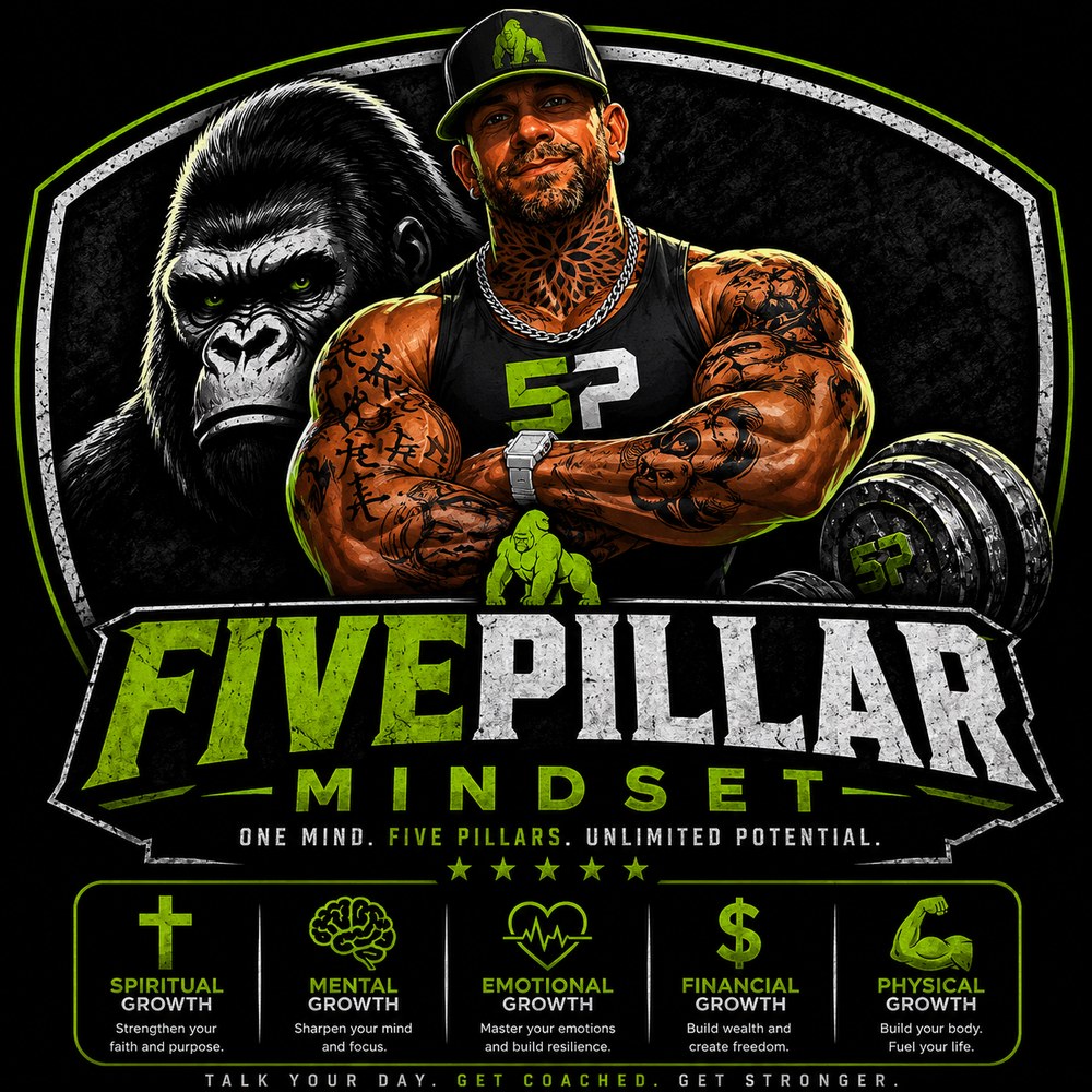 FIVEPILLAR MINDSET — Shaun 'Gotti' Williams with the silverback: one mind, five pillars, unlimited potential